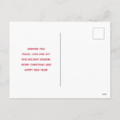 クリスマスアニマルズフェスティバルギアホリディポストカード シーズンポストカード (裏面)