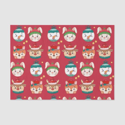 クリスマスアニメオーナメント 薄葉紙 (正面)