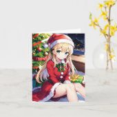 クリスマスアニメP - AI カード (黄色い花)