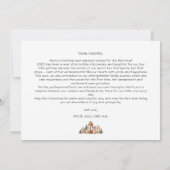 クリスマスアニュアルファミリーレビューかわいいボホベビーエンジェル シーズンカード (裏面)