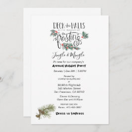 クリスマスアニュアルホリデーパーティーパインニードル 招待状