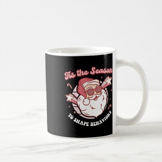 クリスマスアバ行動セラピーレトロ技術者Sa コーヒーマグカップ (右)