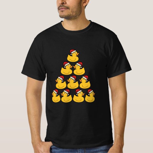 クリスマスアヒルの木 Tシャツ (正面)