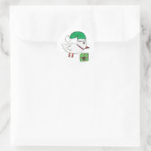 クリスマスアヒル ラウンドシール (バッグ)