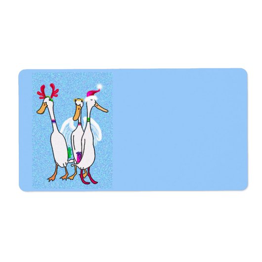 クリスマスアヒル ラベル (正面)