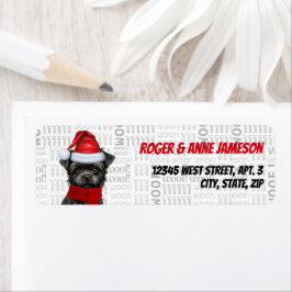 クリスマスアフェンピンスシャードッグラバーホリデーアドレス ラベル