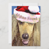 クリスマスアフガンハウンド10 pk crds シーズンカード (正面)