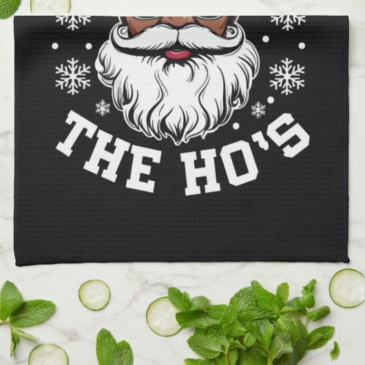 クリスマスアフリカンサンタのために キッチンタオル (折り畳み)