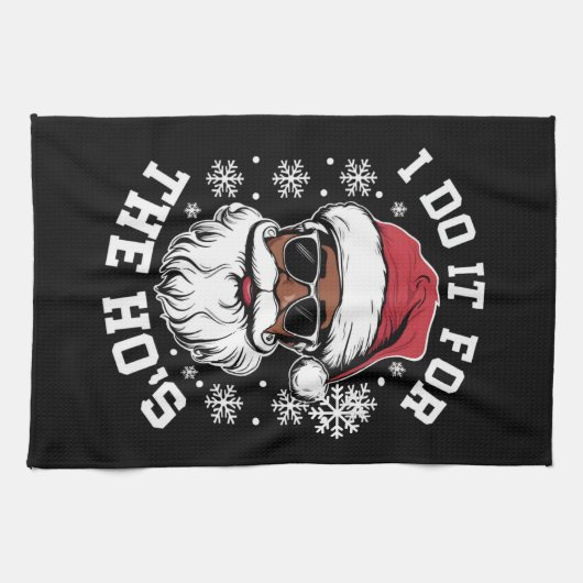 クリスマスアフリカンサンタのために キッチンタオル (横)