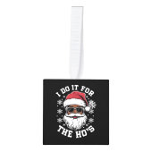 クリスマスアフリカンサンタのために キューブオーナメント (正面)