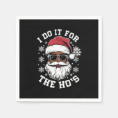 クリスマスアフリカンサンタのために スタンダードカクテルナプキン (正面)