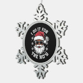 クリスマスアフリカンサンタのために スノーフレークピューターオーナメント (右)