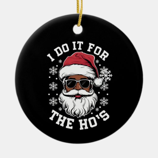 クリスマスアフリカンサンタのために セラミックオーナメント (正面)