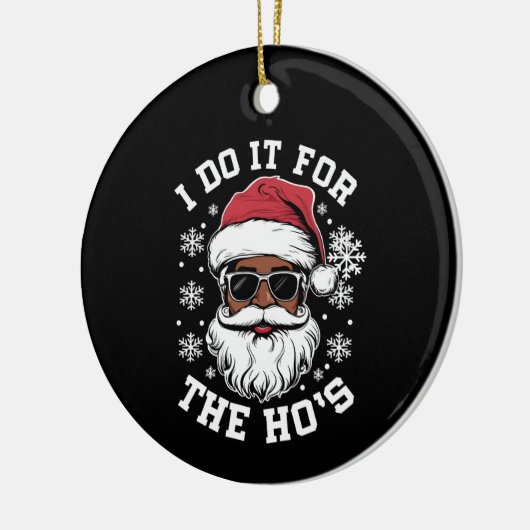 クリスマスアフリカンサンタのために セラミックオーナメント (左)