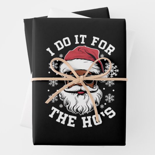 クリスマスアフリカンサンタのために ラッピングペーパーシート (インサイチュ)