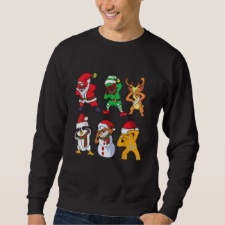 クリスマスアフリカ系アメリカ人サンタとフレンズGridd スウェットシャツ