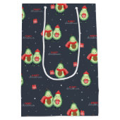 クリスマスアボカドス抱き枕 ミディアムペーパーバッグ (裏面)