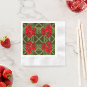 クリスマスアマリリスカクテルナプキンス 縁ありカクテルナプキン (インサイチュ)