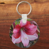 クリスマスアマリリスレッドホリデイフローラ キーホルダー (裏面)