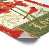 クリスマスアマリリス・ラブのホーム ポスター (角)