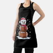 クリスマスアメリカンフットボール雪だるまクリスマススポーツ エプロン (インサイチュ)