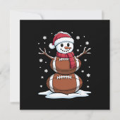 クリスマスアメリカンフットボール雪だるまクリスマススポーツ 招待状 (正面)