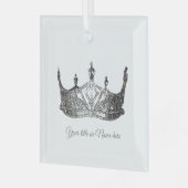 クリスマスアメリカンページェント王冠 ガラスオーナメント (正面左)