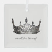 クリスマスアメリカンページェント王冠 ガラスオーナメント (裏面)