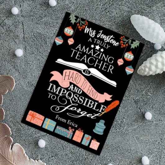 クリスマスアメージング先生サンキューカード サンキューカード