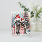 クリスマスアライグマ愛好家 シーズンポストカード (スタンド正面)