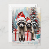 クリスマスアライグマ愛好家 シーズンポストカード (正面/裏面)
