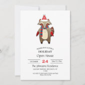 クリスマスアライグマ漫画 招待状 (正面)