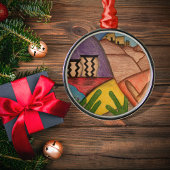 クリスマスアリゾナデザートサウスウエストフォークアート メタルオーナメント