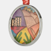 クリスマスアリゾナデザートサウスウエストフォークアート メタルオーナメント (左)