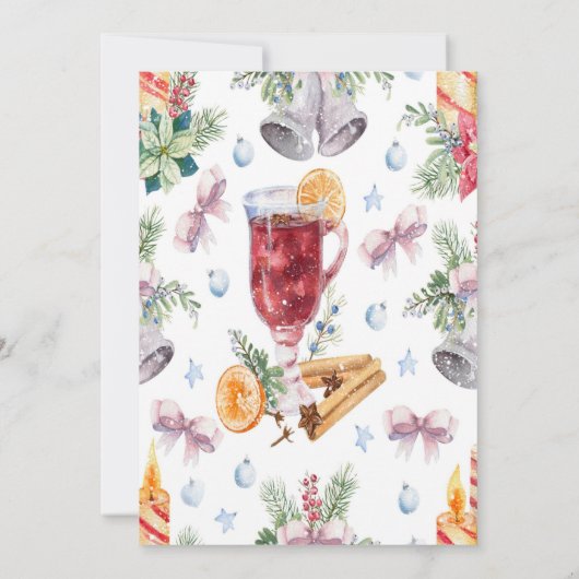 クリスマスアルコール飲料ブリデスメイド昼食会 招待状 (裏面)