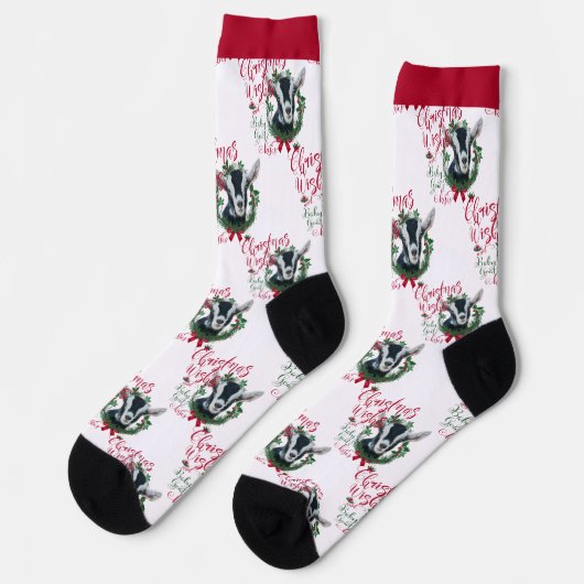 クリスマスアルパインベビーヤギの願い ソックス (左)