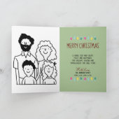 クリスマスアルファベットホリデークリスマスカード カード (内部)