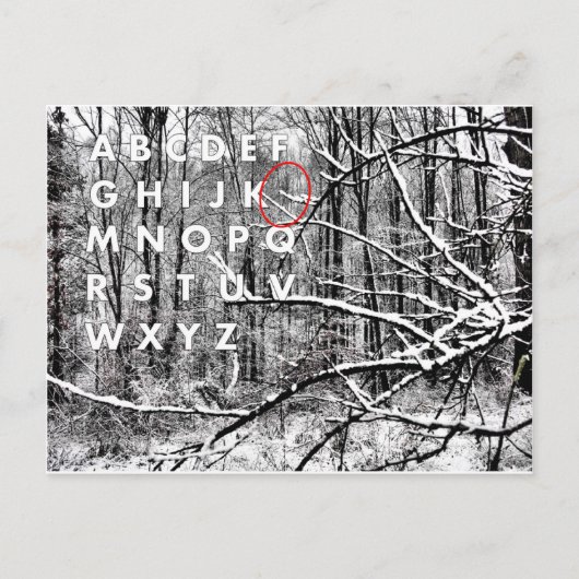 クリスマスアルファベット シーズンポストカード (正面)