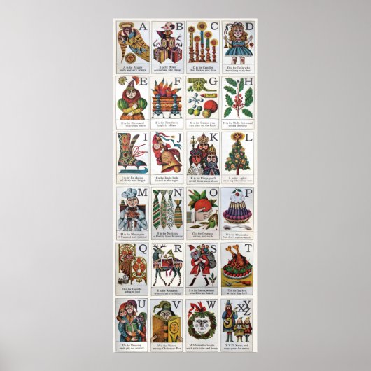 クリスマスアルファベット ポスター (正面)