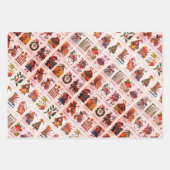 クリスマスアルファベット ラッピングペーパーシート (正面2)