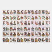 クリスマスアルファベット ラッピングペーパーシート (正面)