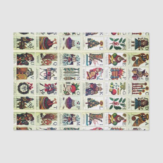 クリスマスアルファベット 薄葉紙 (正面)