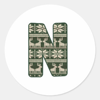 クリスマスアルファベット(14) ラウンドシール