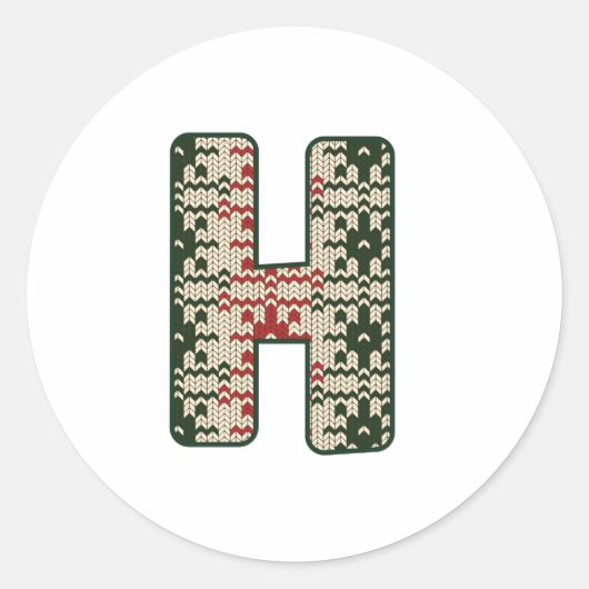 クリスマスアルファベット(8) ラウンドシール (正面)