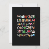 クリスマスアルファベットA.B.C先生衣装キッズ 招待状 (正面)