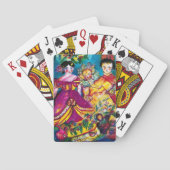 クリスマスアンティークの飾り付きの美しい人形 トランプ (裏面)