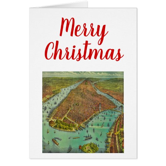 クリスマスアンティークニューヨークシティマップ (正面)