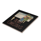 クリスマスアンティーク子どもイラストレーション1920 タイル (側面)