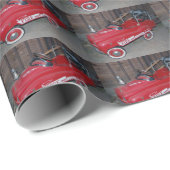 クリスマスアンティーク消防車ワゴン ラッピングペーパー (ロールコーナー)