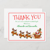 クリスマスアントラーディアサンタクロースサンキューカード (正面/裏面)